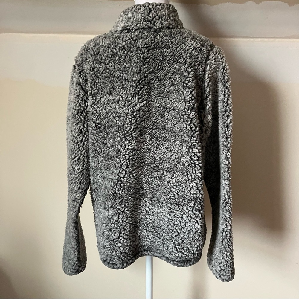 Montauk Clothing Co. Black & White Montauk Sherpa Quarter Zip Pullover Medium - Picture 5 of 8